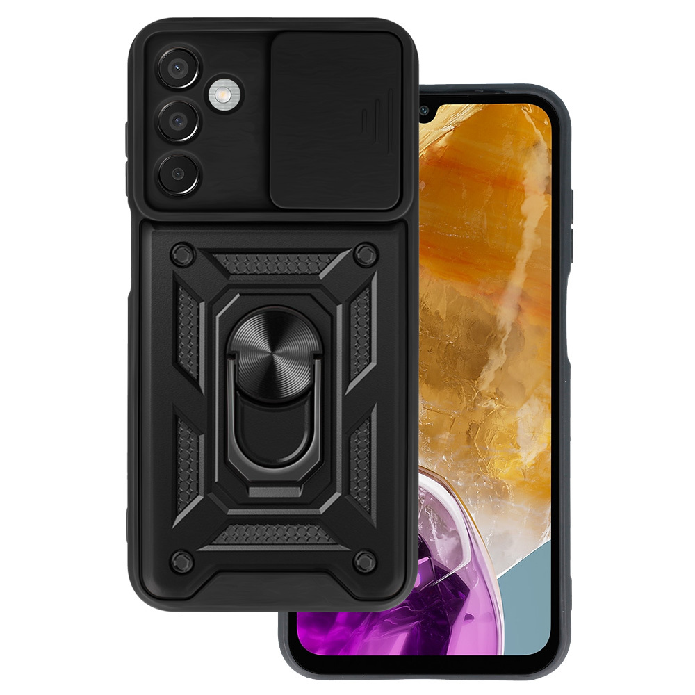 Pokrowiec pancerny Slide Camera Armor Case czarny Samsung Galaxy M15 5G