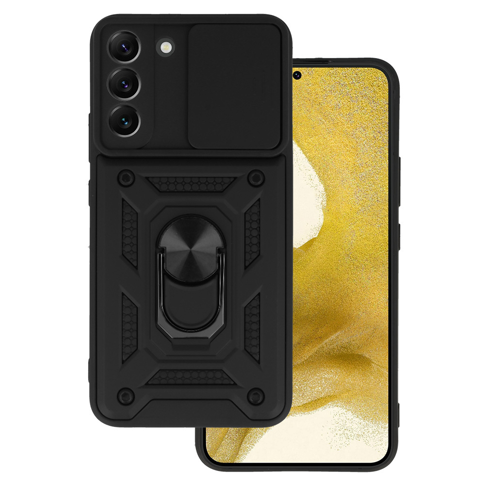 Pokrowiec pancerny Slide Camera Armor Case czarny Samsung Galaxy S22