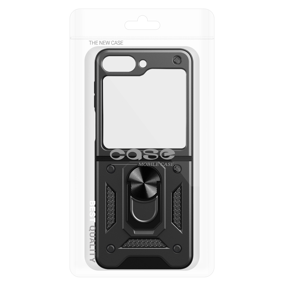 Pokrowiec pancerny Slide Camera Armor Case czarny Samsung Galaxy Z Flip 5 / 12