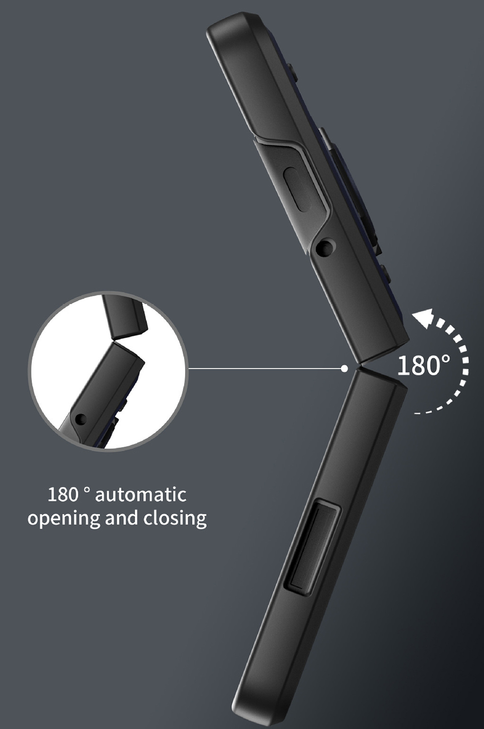 Pokrowiec pancerny Slide Camera Armor Case czarny Samsung Galaxy Z Flip 5 / 4