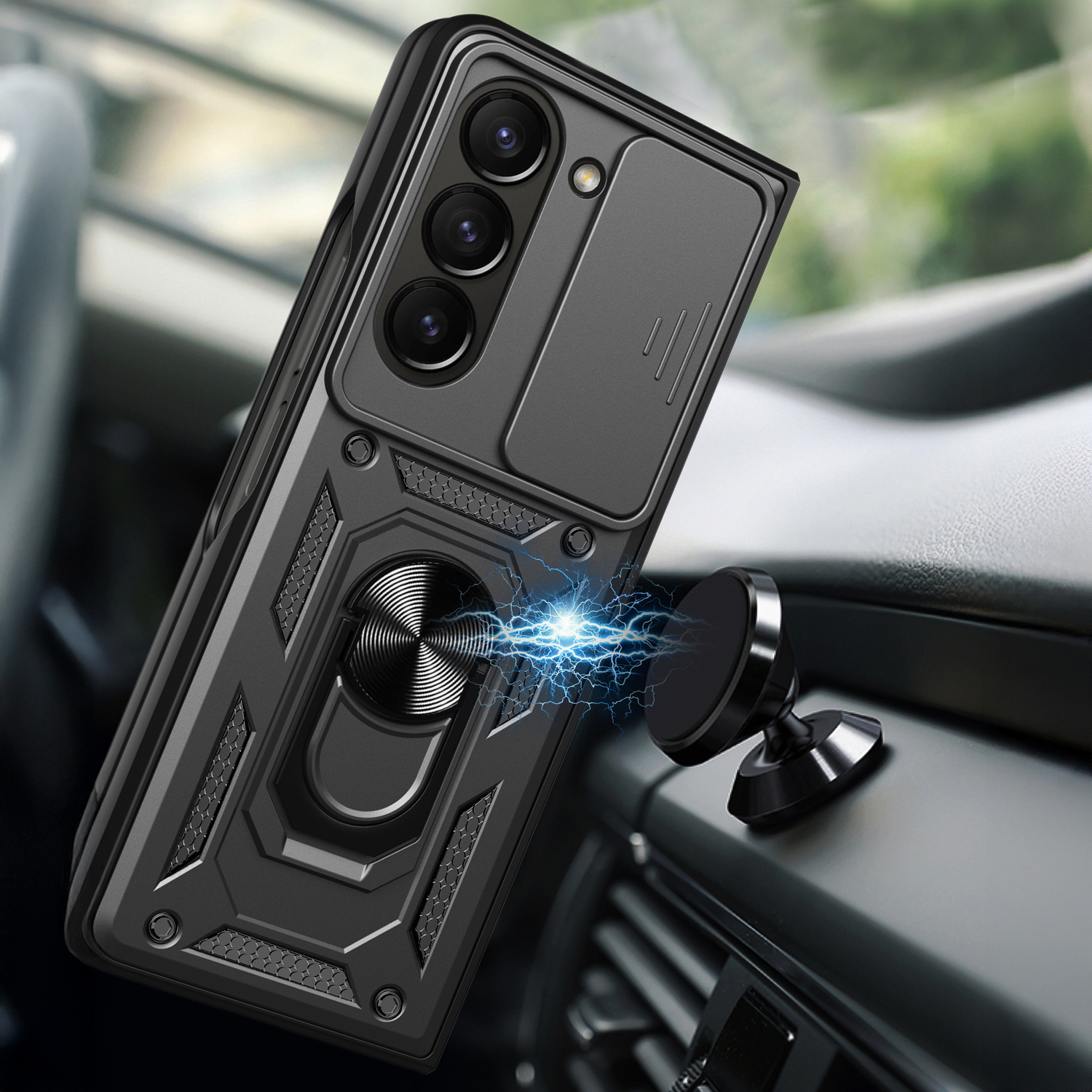 Pokrowiec pancerny Slide Camera Armor Case czarny Samsung Galaxy Z Fold 7 / 4