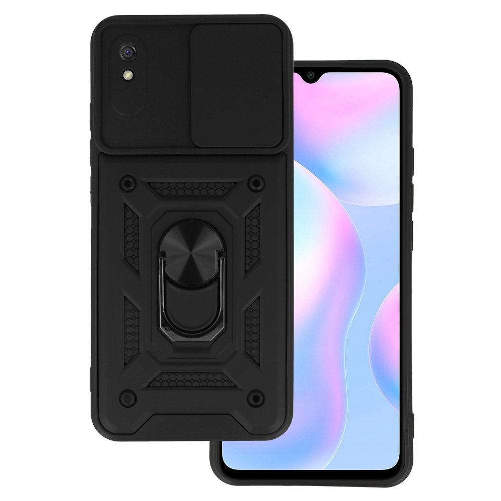 Pokrowiec pancerny Slide Camera Armor Case czarny Xiaomi Redmi 9A