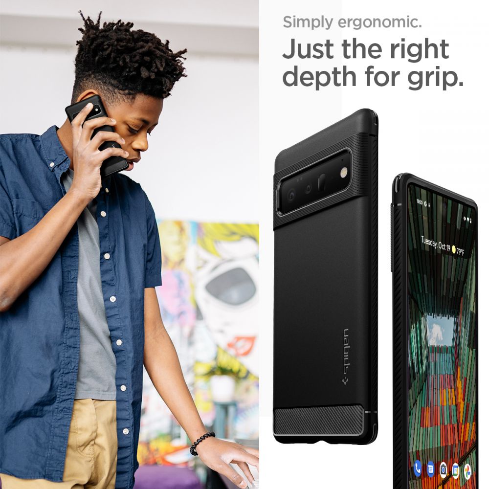Pokrowiec pancerny Spigen Rugged Armor czarny Google Pixel 6 Pro / 4