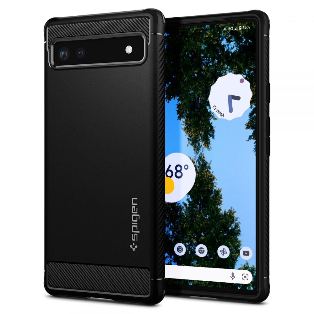 Pokrowiec pancerny Spigen Rugged Armor czarny Google Pixel 6a