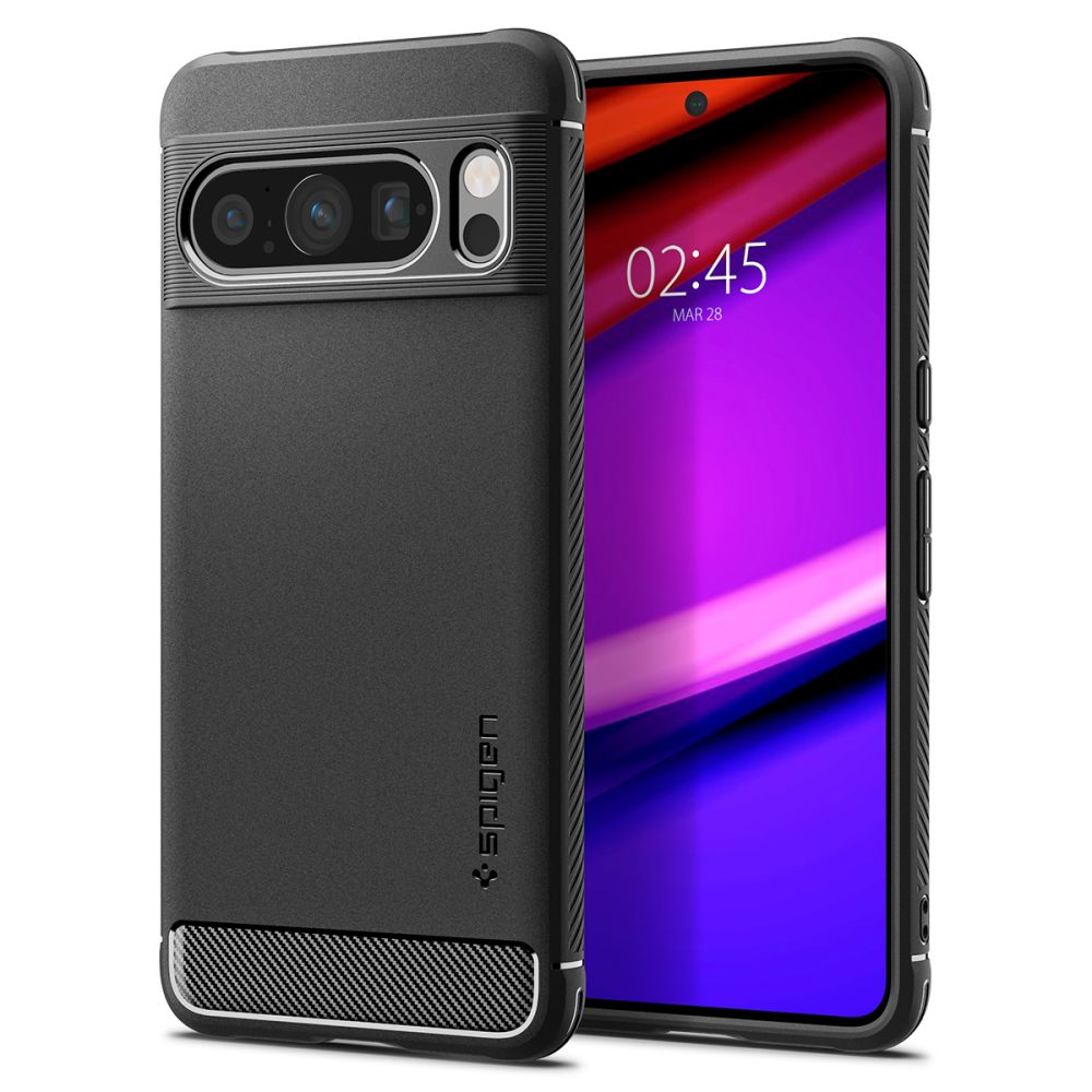 Pokrowiec pancerny Spigen Rugged Armor czarny Google Pixel 8 Pro
