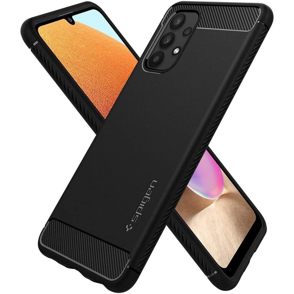 Pokrowiec pancerny Spigen Rugged Armor czarny Samsung A32 Lte / 5