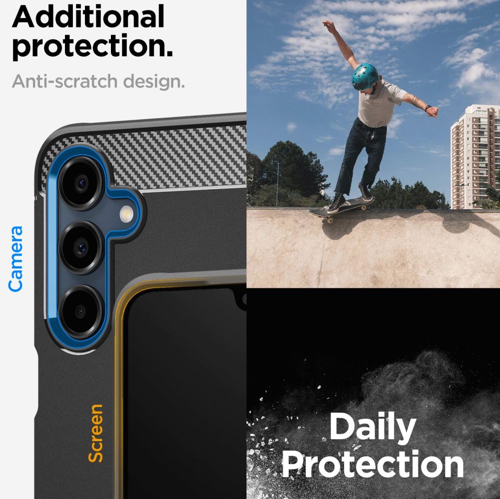 Pokrowiec pancerny Spigen Rugged Armor czarny Samsung Galaxy A16 4G / 12 Pokrowiec pancerny Spigen Rugged Armor czarny Samsung Galaxy A16 4G / 12