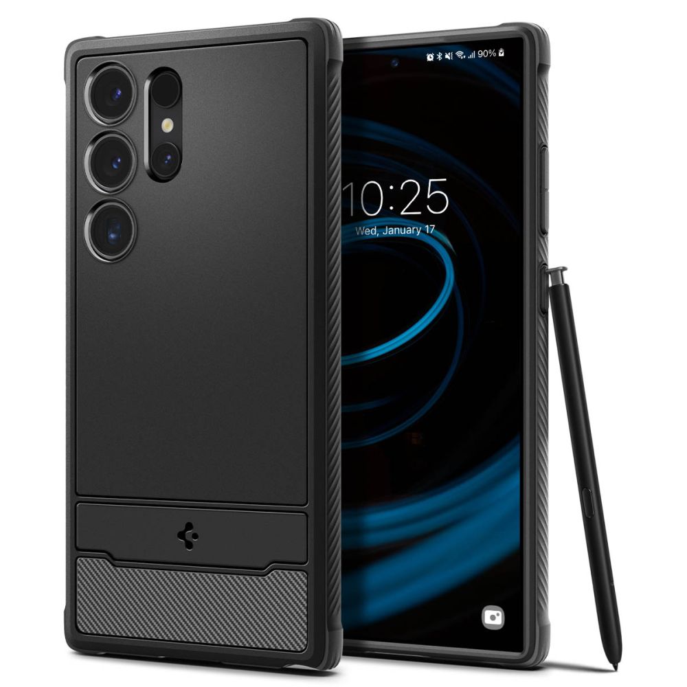 Pokrowiec pancerny Spigen Rugged Armor czarny Samsung Galaxy S24 Ultra Pokrowiec pancerny Spigen Rugged Armor czarny Samsung Galaxy S24 Ultra