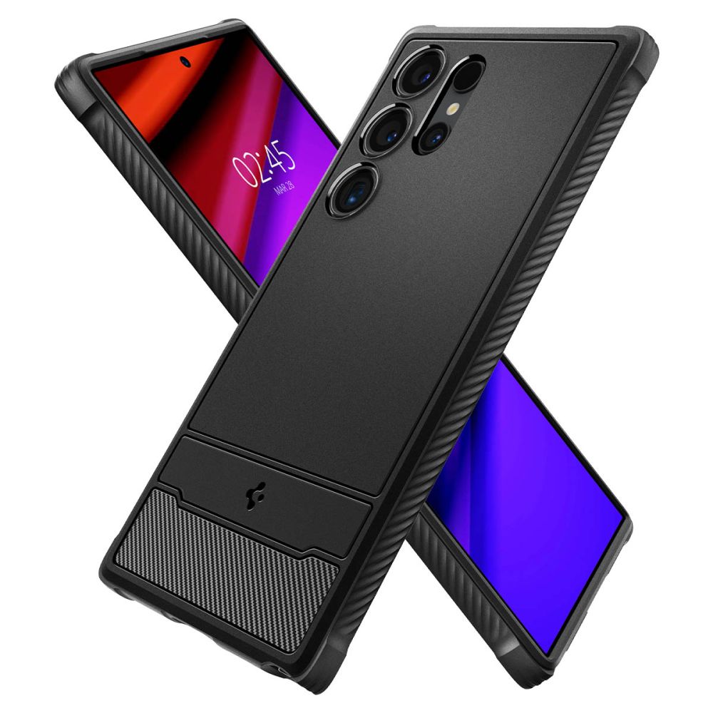 Pokrowiec pancerny Spigen Rugged Armor czarny Samsung Galaxy S24 Ultra / 8 Pokrowiec pancerny Spigen Rugged Armor czarny Samsung Galaxy S24 Ultra / 8