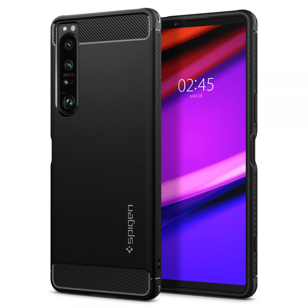 Pokrowiec pancerny Spigen Rugged Armor czarny Sony Xperia 1 IV Pokrowiec pancerny Spigen Rugged Armor czarny Sony Xperia 1 IV