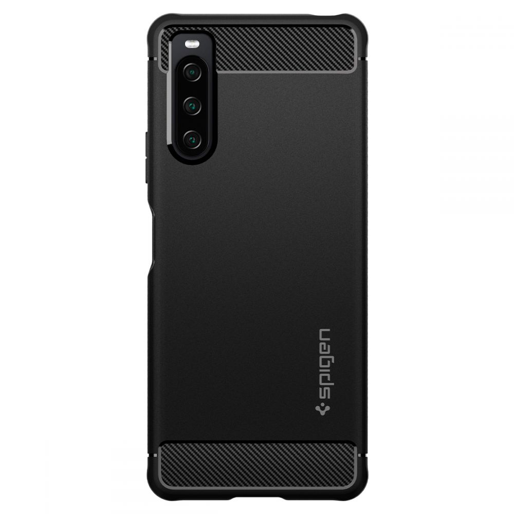 Pokrowiec pancerny Spigen Rugged Armor czarny Sony Xperia 10 IV / 2 Pokrowiec pancerny Spigen Rugged Armor czarny Sony Xperia 10 IV / 2