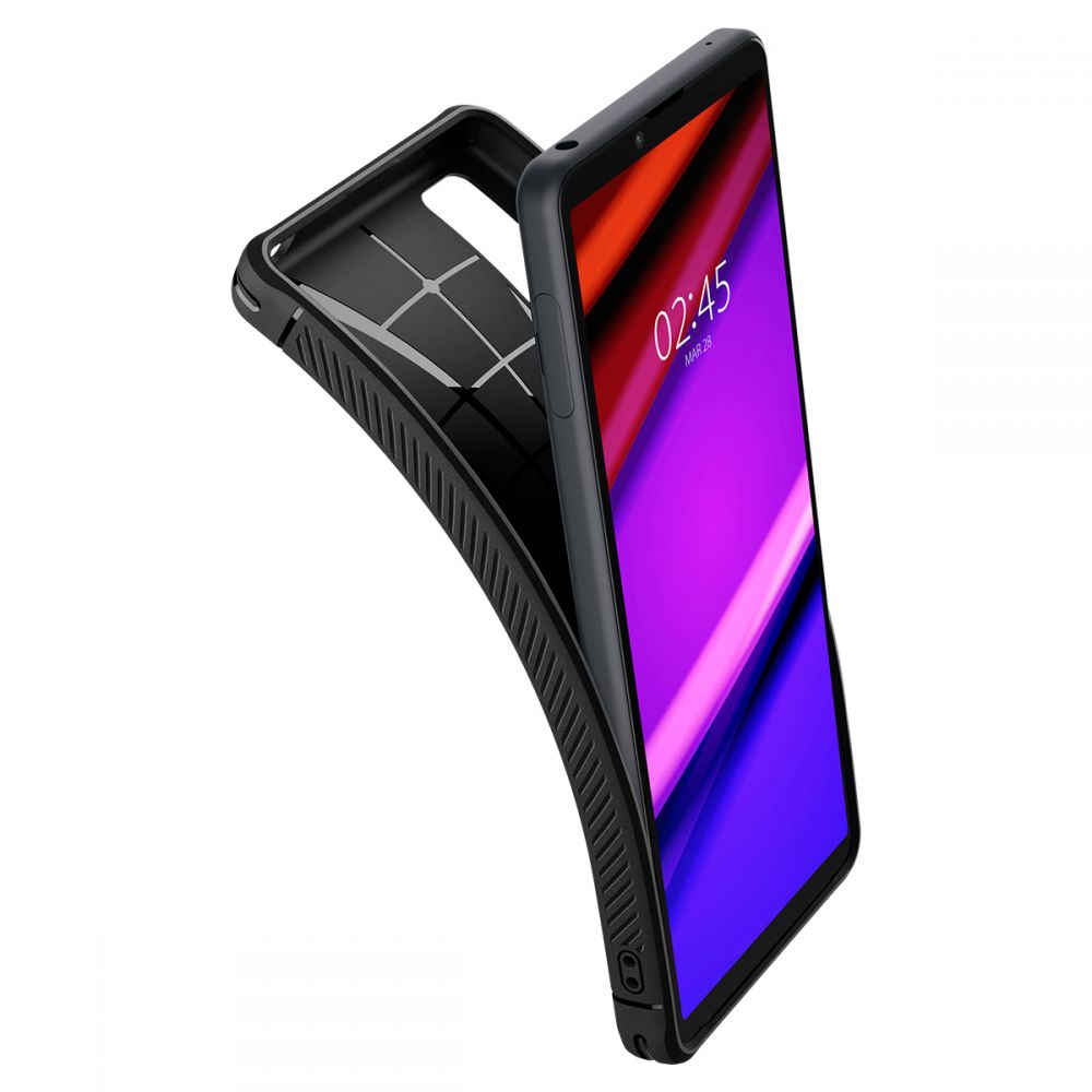 Pokrowiec pancerny Spigen Rugged Armor czarny Sony Xperia 10 IV / 8 Pokrowiec pancerny Spigen Rugged Armor czarny Sony Xperia 10 IV / 8