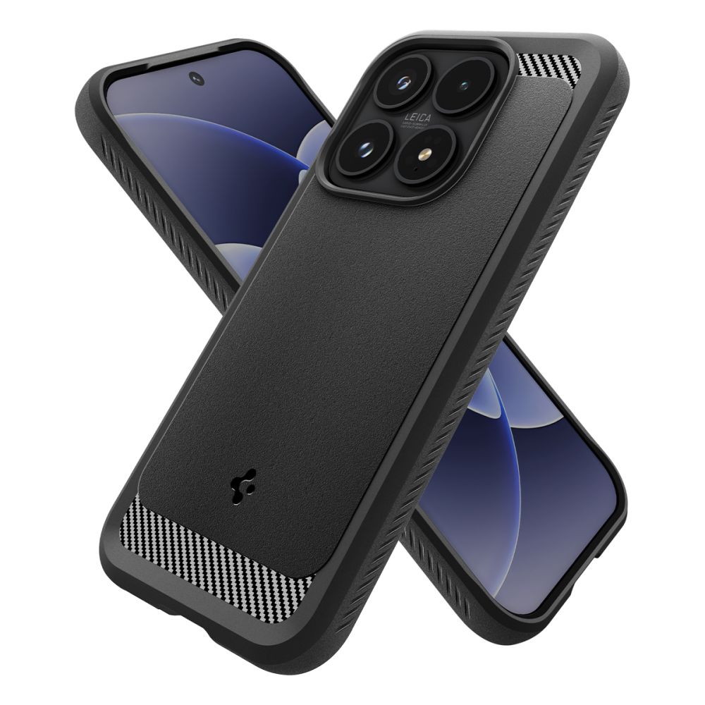 Pokrowiec pancerny Spigen Rugged Armor czarny Xiaomi 17 / 11