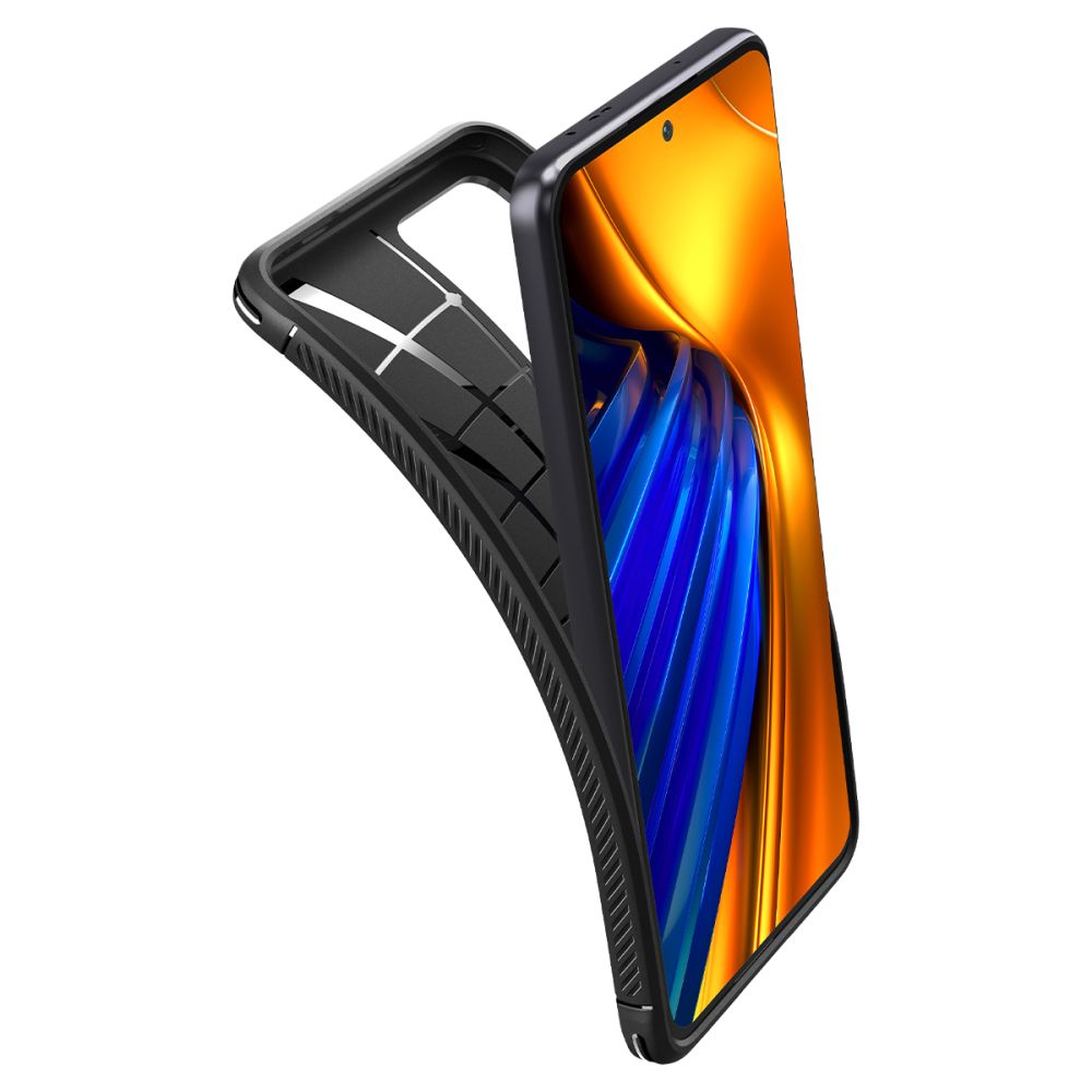 Pokrowiec pancerny Spigen Rugged Armor czarny Xiaomi POCO F4 5G / 8