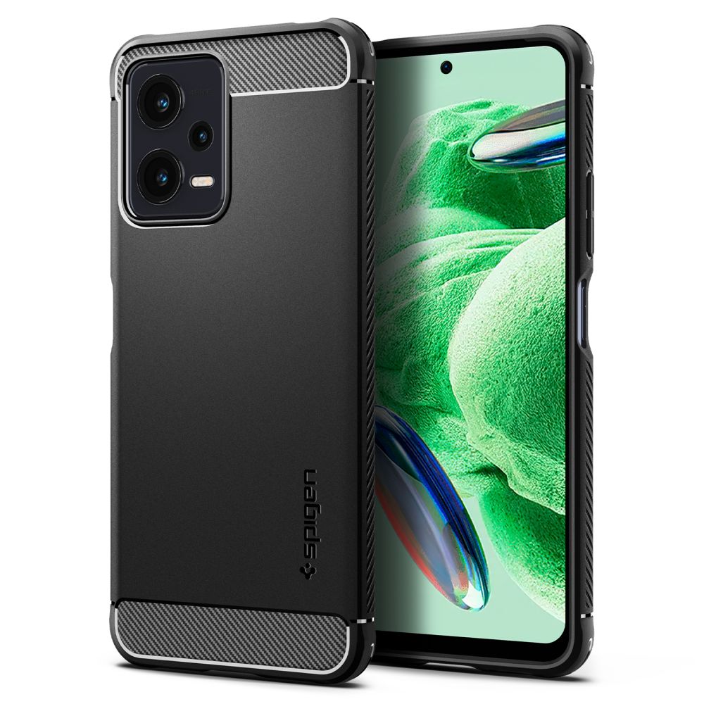 Pokrowiec pancerny Spigen Rugged Armor czarny Xiaomi Redmi Note 12 5G Pokrowiec pancerny Spigen Rugged Armor czarny Xiaomi Redmi Note 12 5G