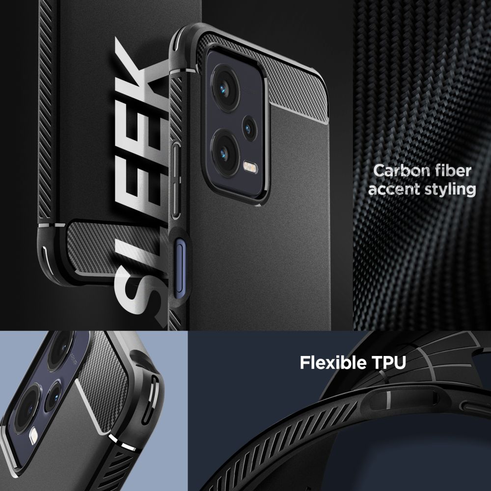 Pokrowiec pancerny Spigen Rugged Armor czarny Xiaomi Redmi Note 12 5G / 10 Pokrowiec pancerny Spigen Rugged Armor czarny Xiaomi Redmi Note 12 5G / 10