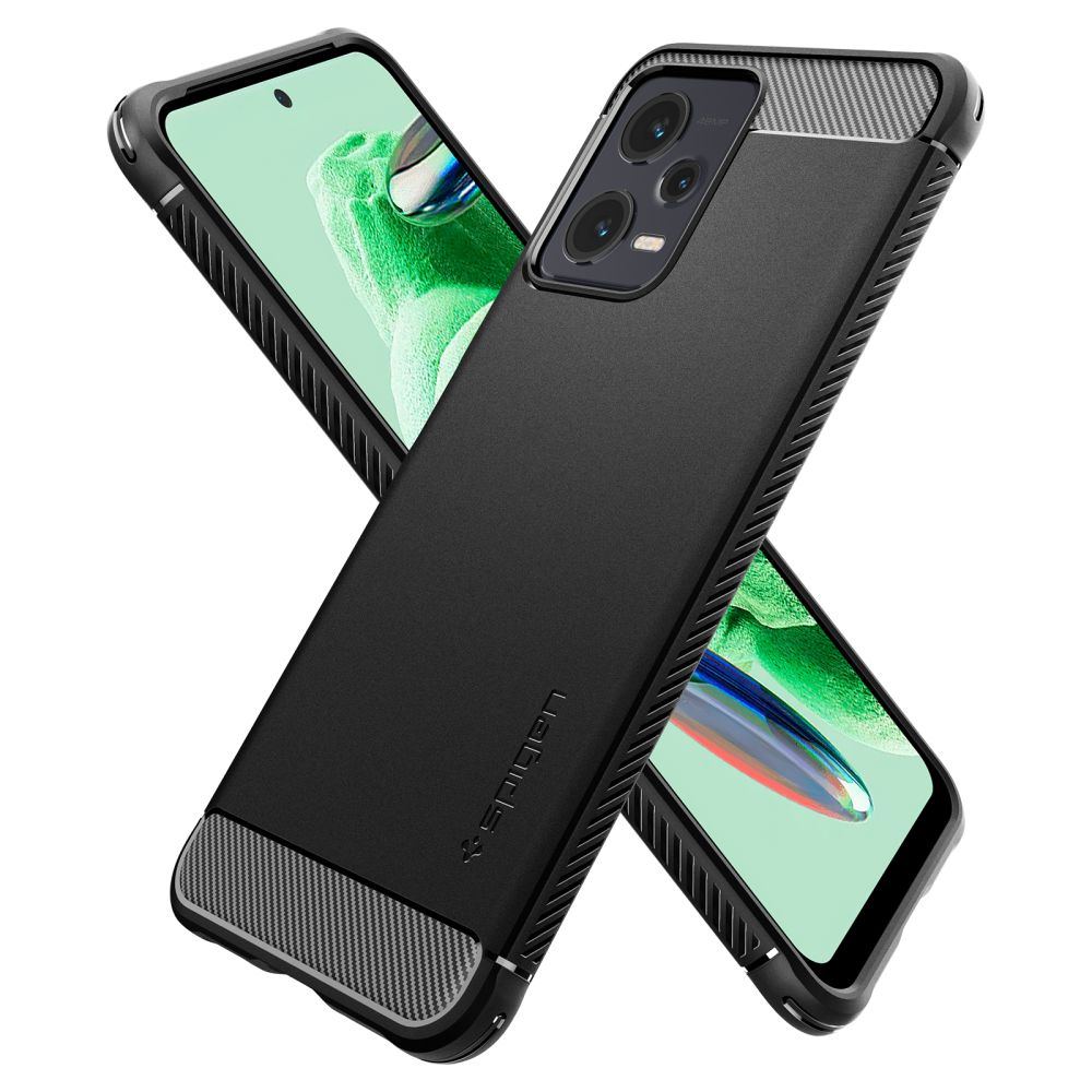 Pokrowiec pancerny Spigen Rugged Armor czarny Xiaomi Redmi Note 12 5G / 7 Pokrowiec pancerny Spigen Rugged Armor czarny Xiaomi Redmi Note 12 5G / 7