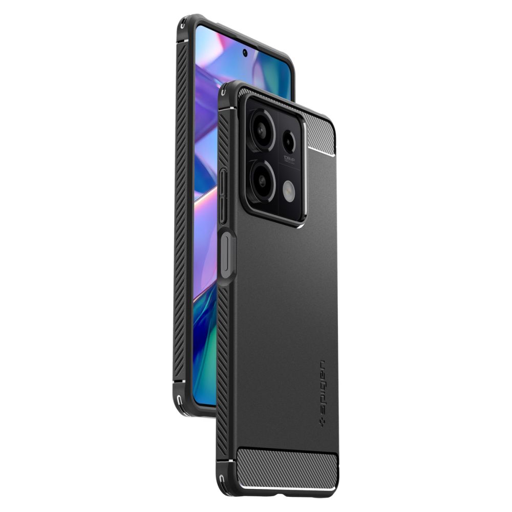 Pokrowiec pancerny Spigen Rugged Armor czarny Xiaomi Redmi Note 13 5G / 8