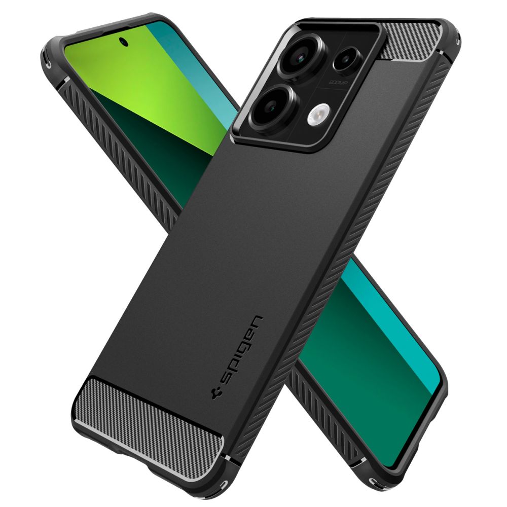 Pokrowiec pancerny Spigen Rugged Armor czarny Xiaomi Redmi Note 13 Pro 5G / 6 Pokrowiec pancerny Spigen Rugged Armor czarny Xiaomi Redmi Note 13 Pro 5G / 6