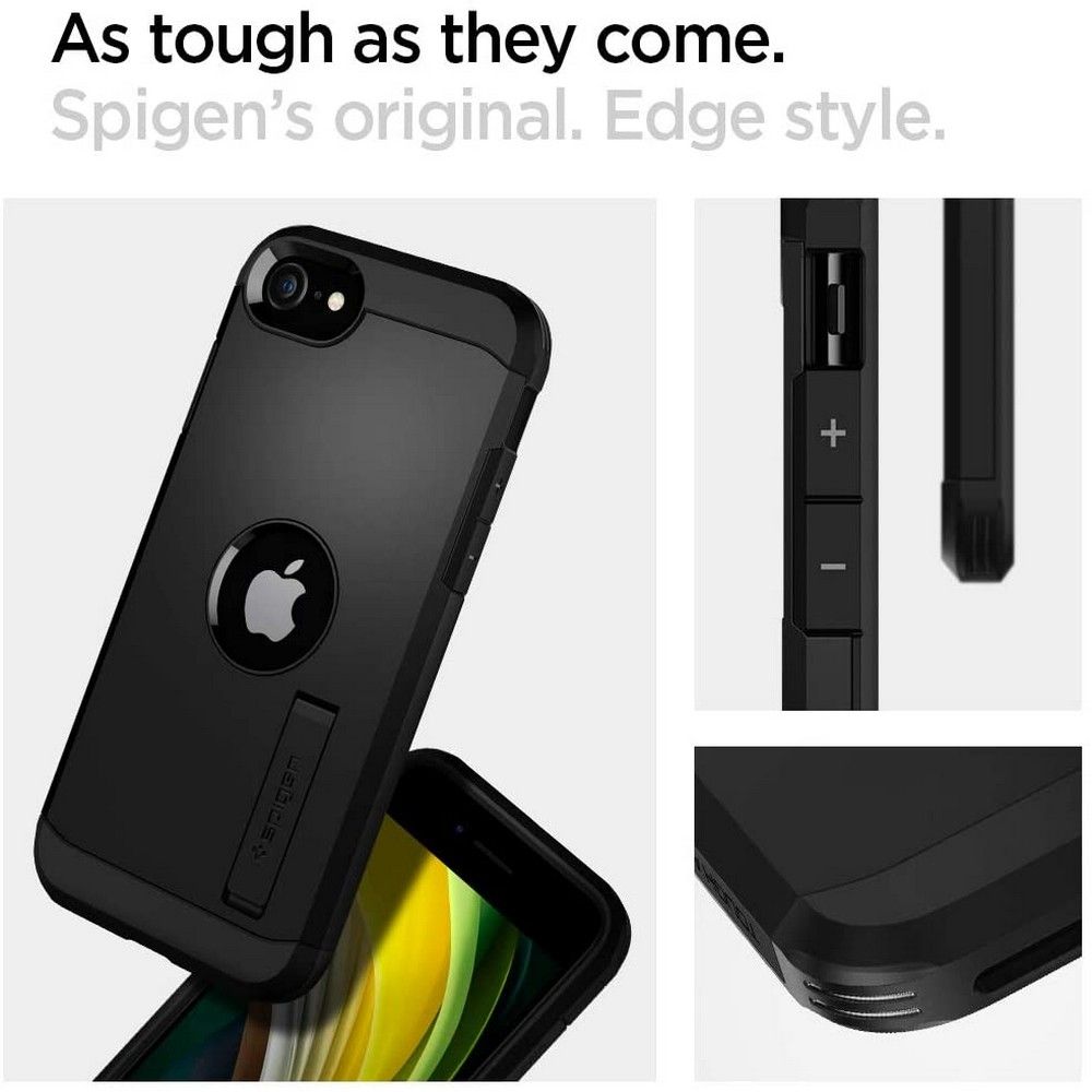 Pokrowiec pancerny Spigen Tough Armor czarny Apple iPhone SE 2020 / 5
