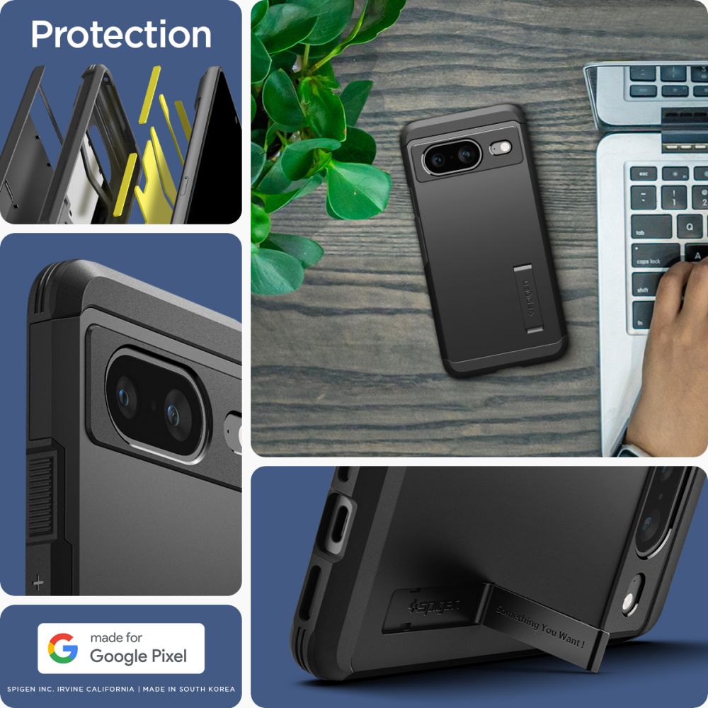 Pokrowiec pancerny Spigen Tough Armor czarny Google Pixel 8 / 12