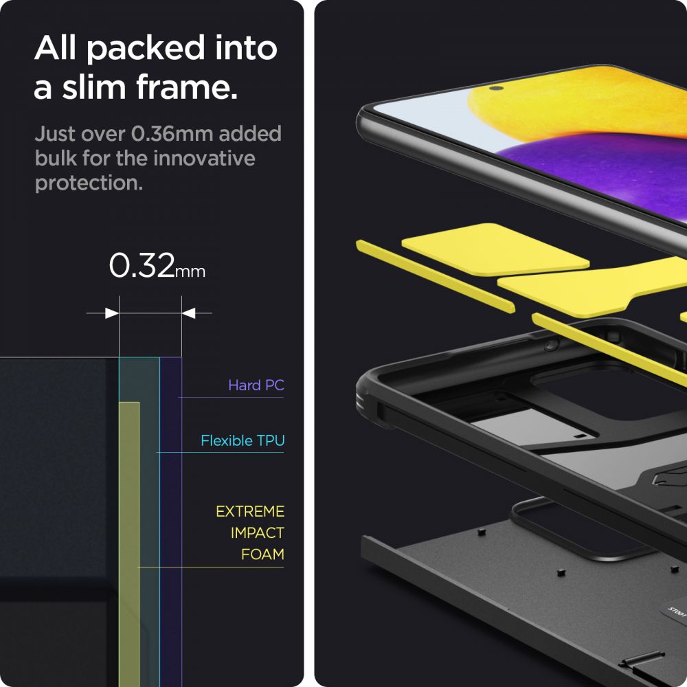 Pokrowiec pancerny Spigen Tough Armor czarny Samsung A72 / 4