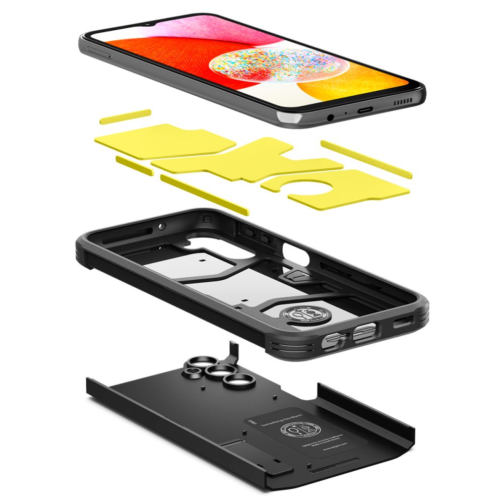 Pokrowiec pancerny Spigen Tough Armor czarny Samsung Galaxy A14 4G / 6