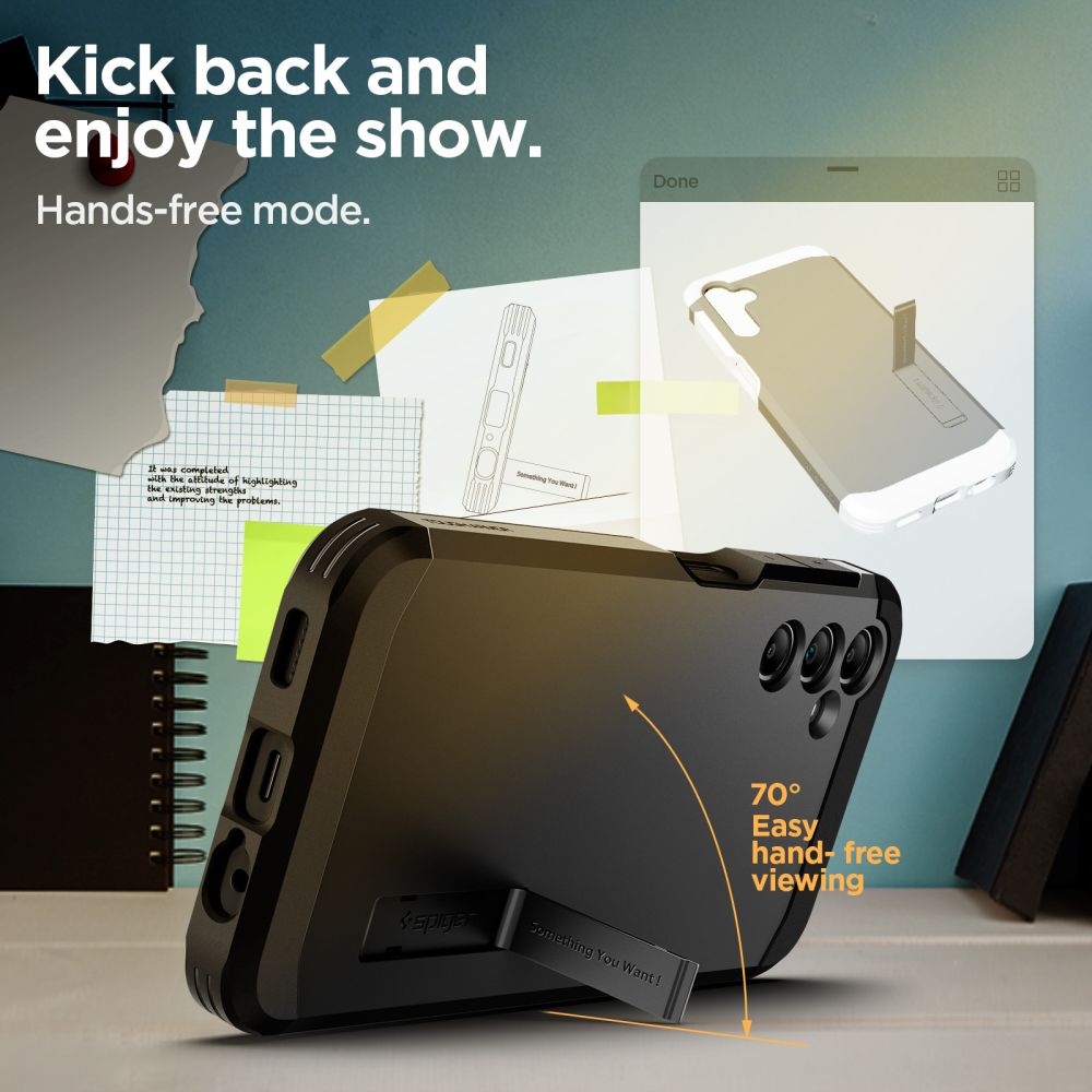 Pokrowiec pancerny Spigen Tough Armor czarny Samsung Galaxy A14 5G / 9