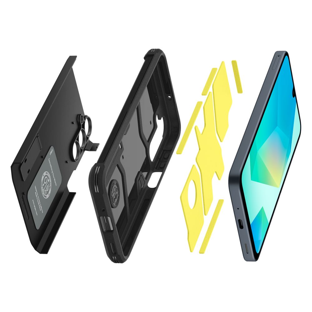 Pokrowiec pancerny Spigen Tough Armor czarny Samsung Galaxy A16 4G / 6 Pokrowiec pancerny Spigen Tough Armor czarny Samsung Galaxy A16 4G / 6