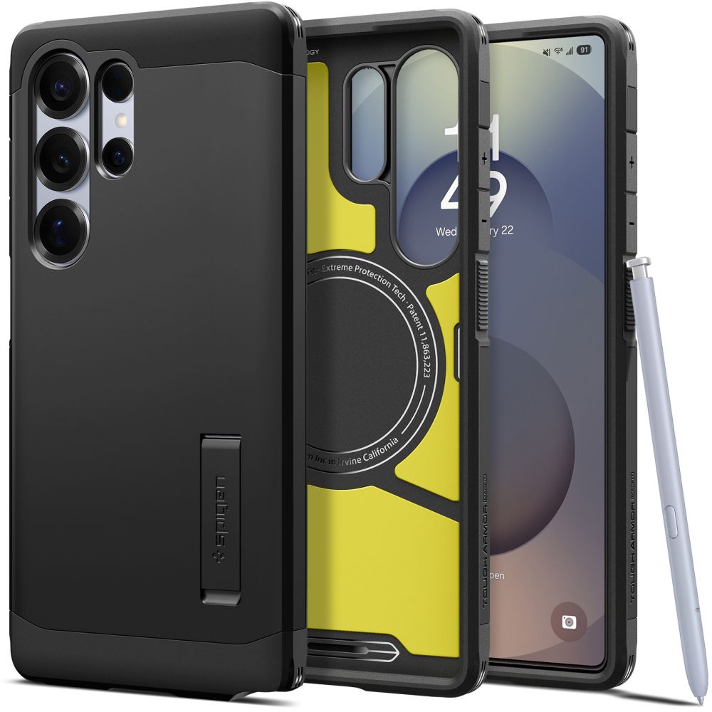 Pokrowiec pancerny Spigen Tough Armor czarny Samsung Galaxy S25 Ultra