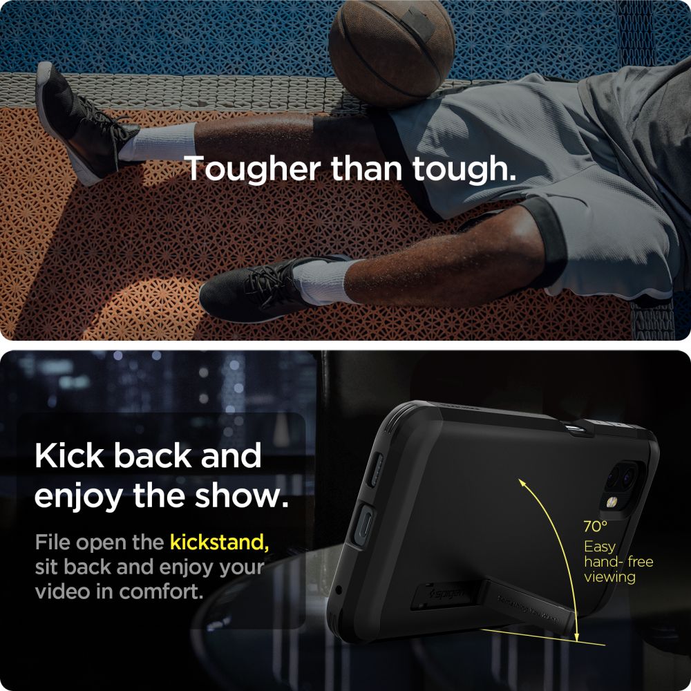 Pokrowiec pancerny Spigen Tough Armor czarny Samsung Galaxy Xcover 6 Pro / 10 Pokrowiec pancerny Spigen Tough Armor czarny Samsung Galaxy Xcover 6 Pro / 10