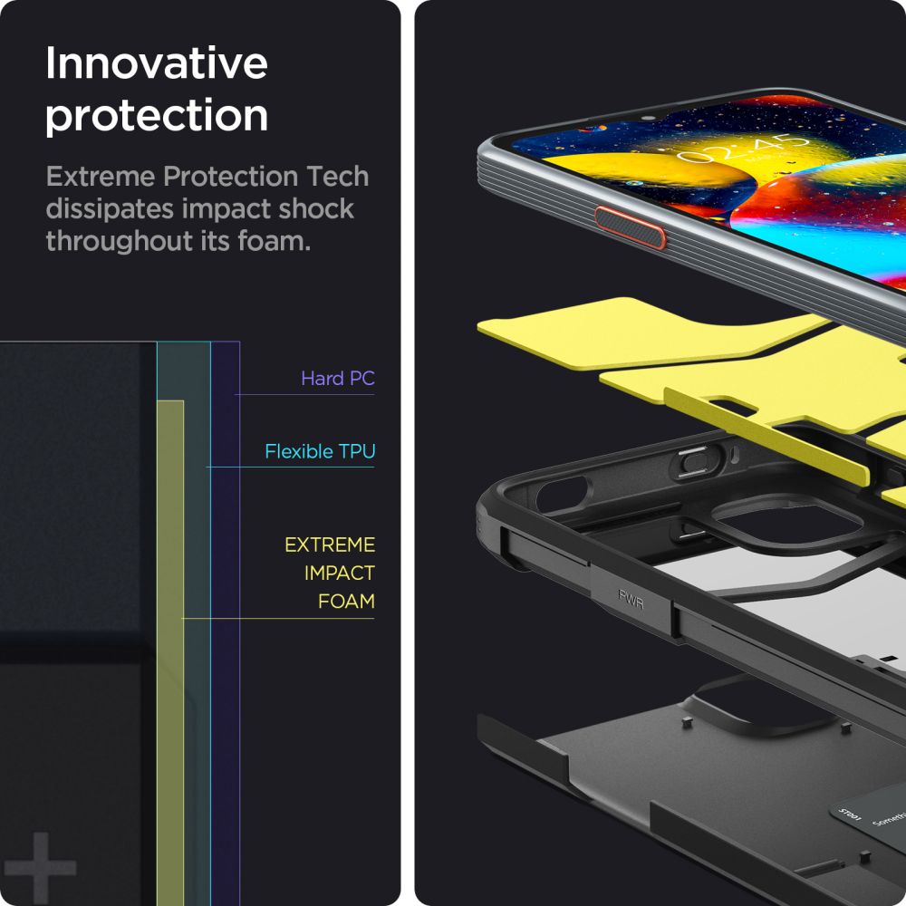 Pokrowiec pancerny Spigen Tough Armor czarny Samsung Galaxy Xcover 6 Pro / 8 Pokrowiec pancerny Spigen Tough Armor czarny Samsung Galaxy Xcover 6 Pro / 8