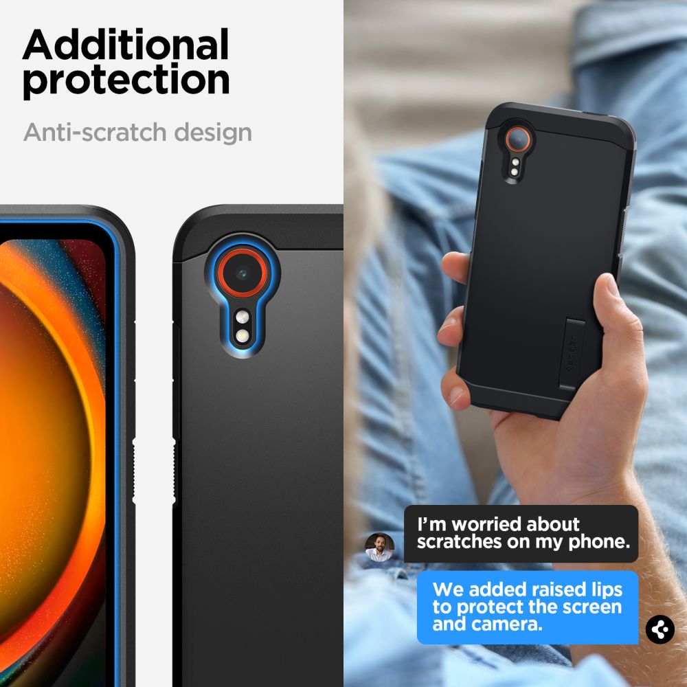 Pokrowiec pancerny Spigen Tough Armor czarny Samsung Galaxy XCover 7 / 10