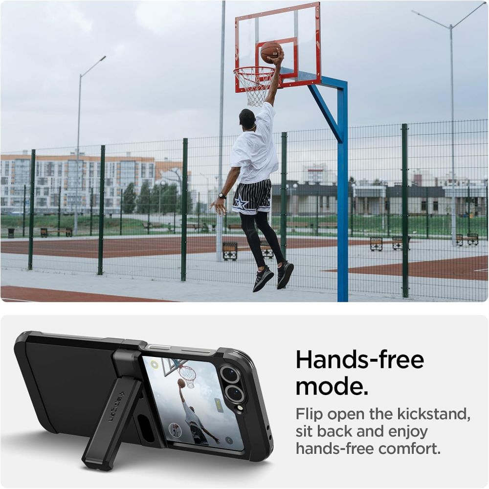 Pokrowiec pancerny Spigen Tough Armor czarny Samsung Galaxy Z Flip 6 / 4