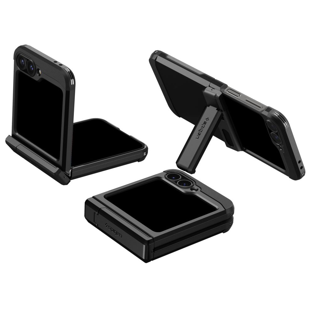 Pokrowiec pancerny Spigen Tough Armor czarny Samsung Galaxy Z Flip 6 / 4 Pokrowiec pancerny Spigen Tough Armor czarny Samsung Galaxy Z Flip 6 / 4