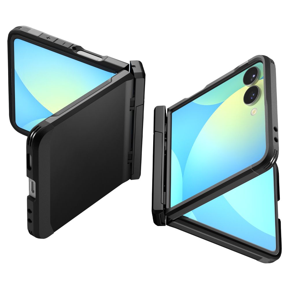 Pokrowiec pancerny Spigen Tough Armor czarny Samsung Galaxy Z Flip 7 / 10 Pokrowiec pancerny Spigen Tough Armor czarny Samsung Galaxy Z Flip 7 / 10