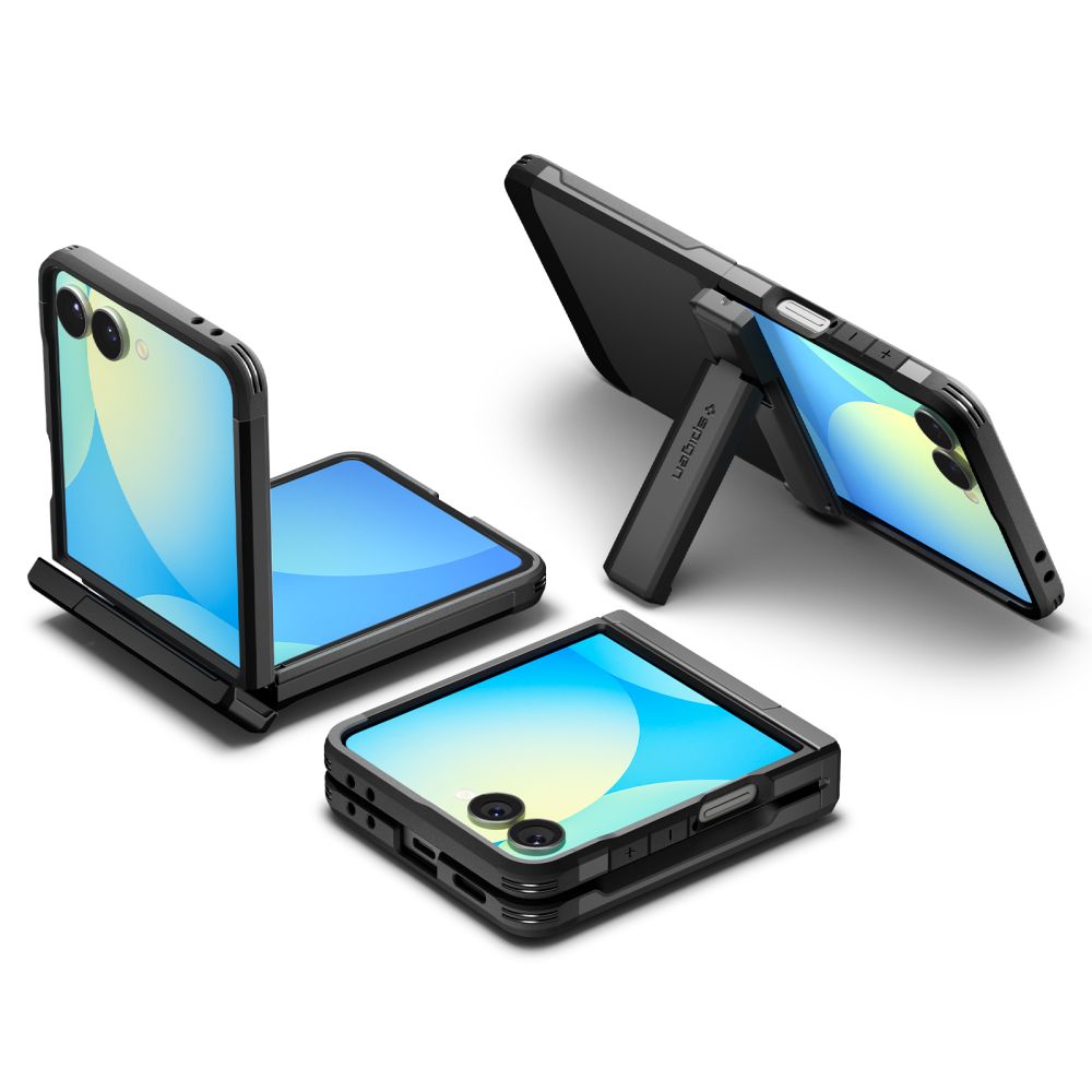 Pokrowiec pancerny Spigen Tough Armor czarny Samsung Galaxy Z Flip 7 / 11 Pokrowiec pancerny Spigen Tough Armor czarny Samsung Galaxy Z Flip 7 / 11