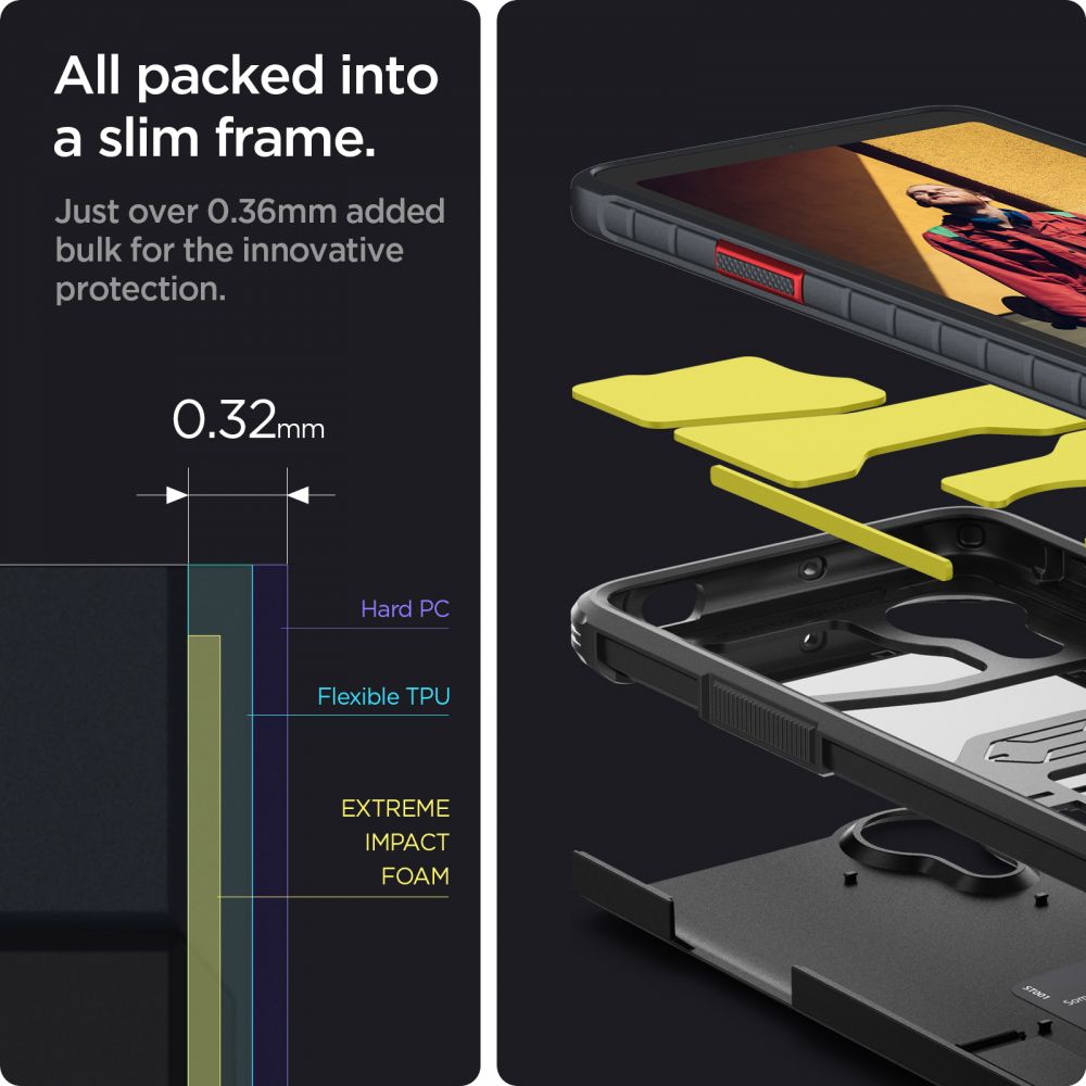 Pokrowiec pancerny Spigen Tough Armor czarny Samsung Galaxy Xcover 5 / 11