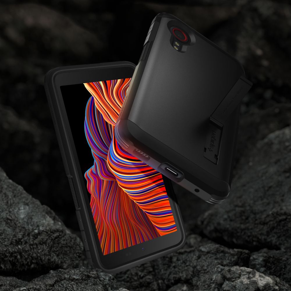 Pokrowiec pancerny Spigen Tough Armor czarny Samsung Galaxy Xcover 5 / 9