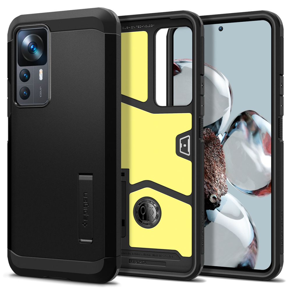 Pokrowiec pancerny Spigen Tough Armor czarny Xiaomi 12T Pro