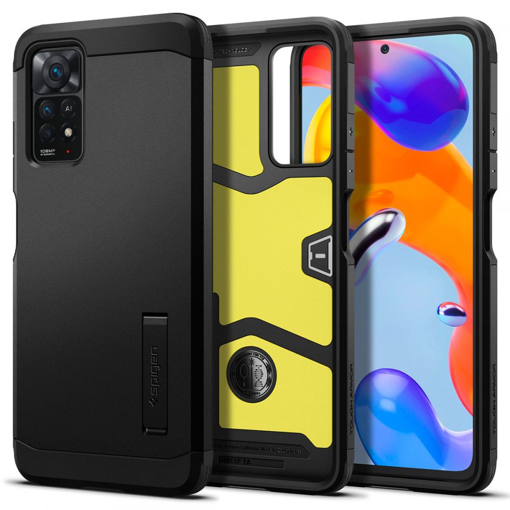 Pokrowiec pancerny Spigen Tough Armor czarny Xiaomi Redmi Note 11 Pro