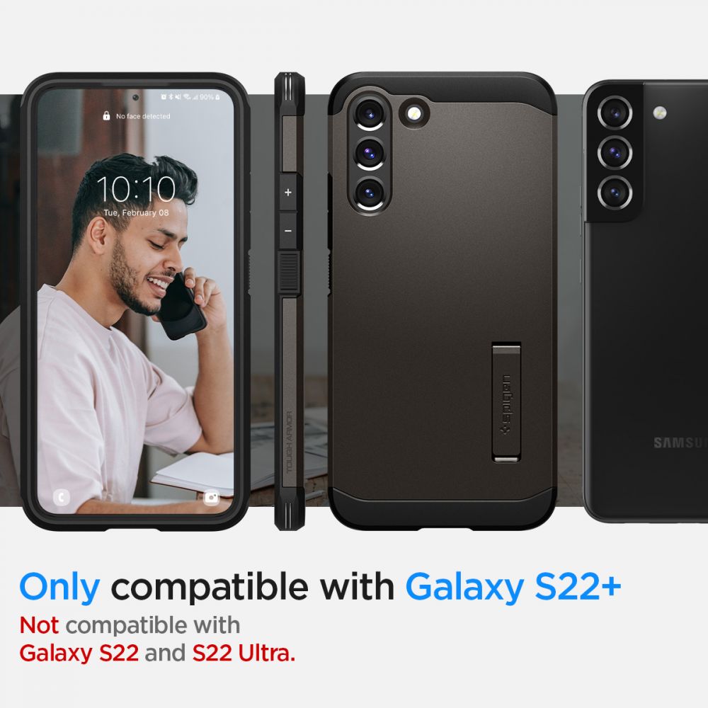 Pokrowiec pancerny Spigen Tough Armor gunmetal Samsung Galaxy S22 Plus / 10