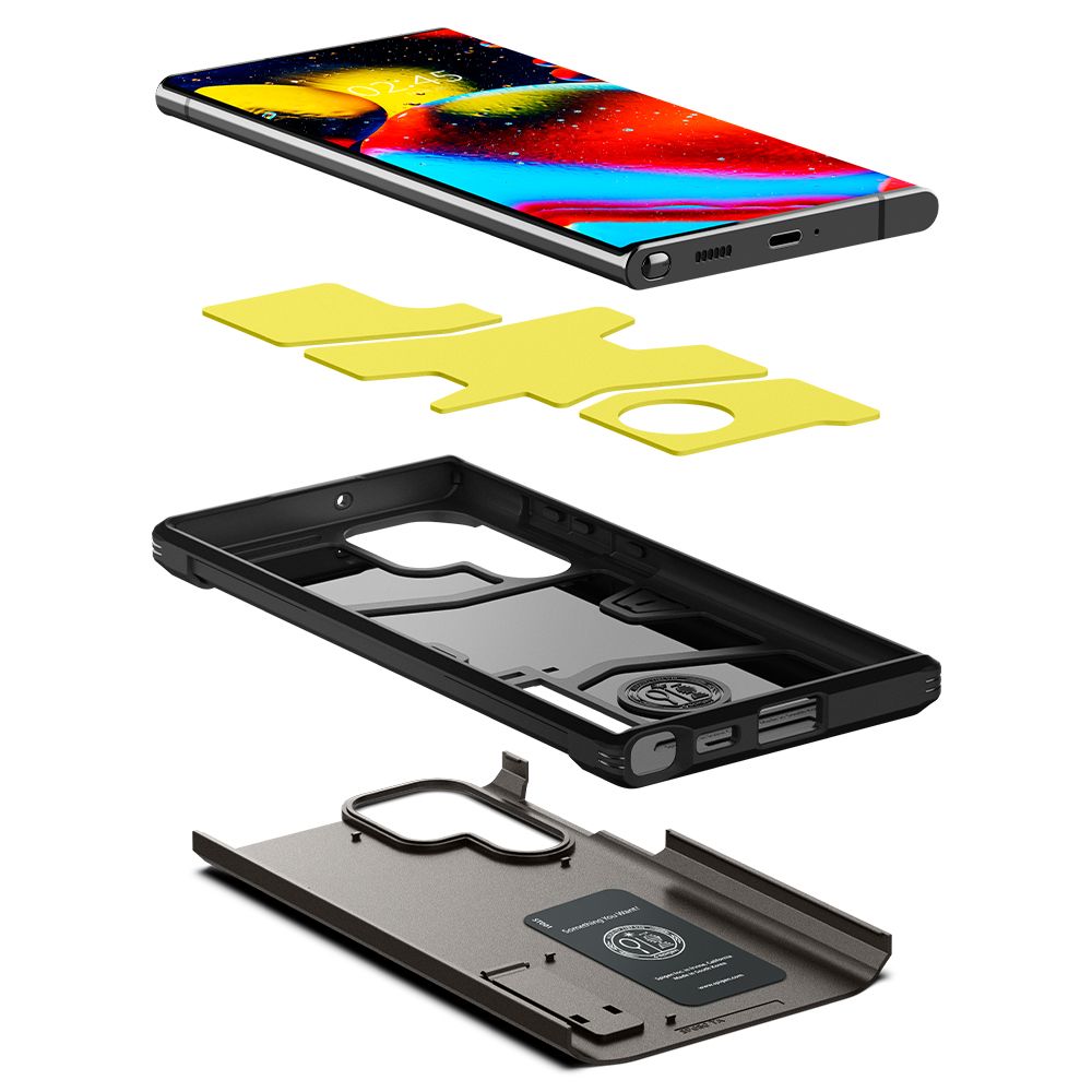 Pokrowiec pancerny Spigen Tough Armor gunmetal Samsung Galaxy S22 Ultra / 7