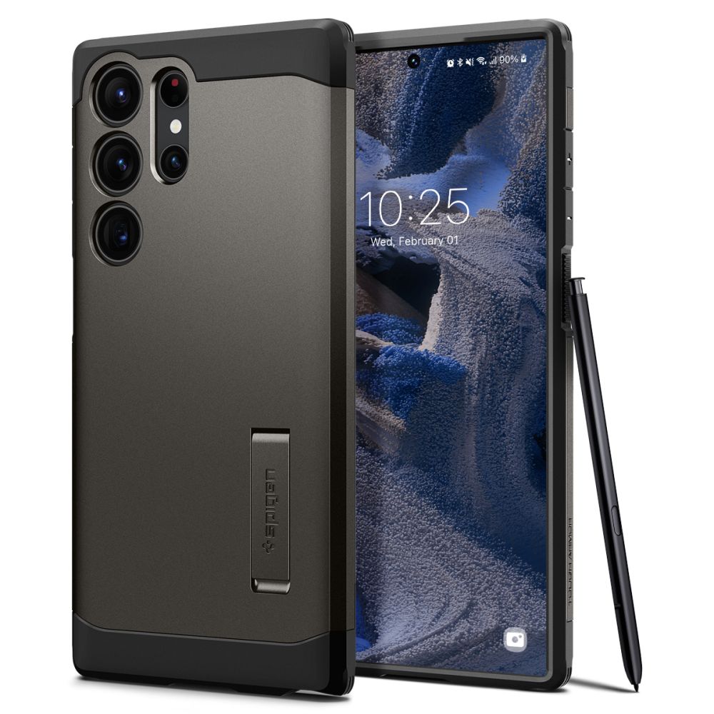 Pokrowiec pancerny Spigen Tough Armor gunmetal Samsung Galaxy S23 Ultra