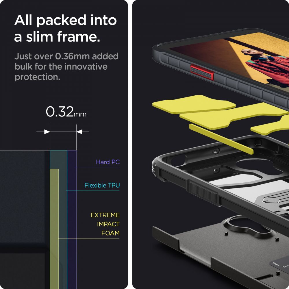 Pokrowiec pancerny Spigen Tough Armor gunmetal Samsung Galaxy Xcover 5 / 11