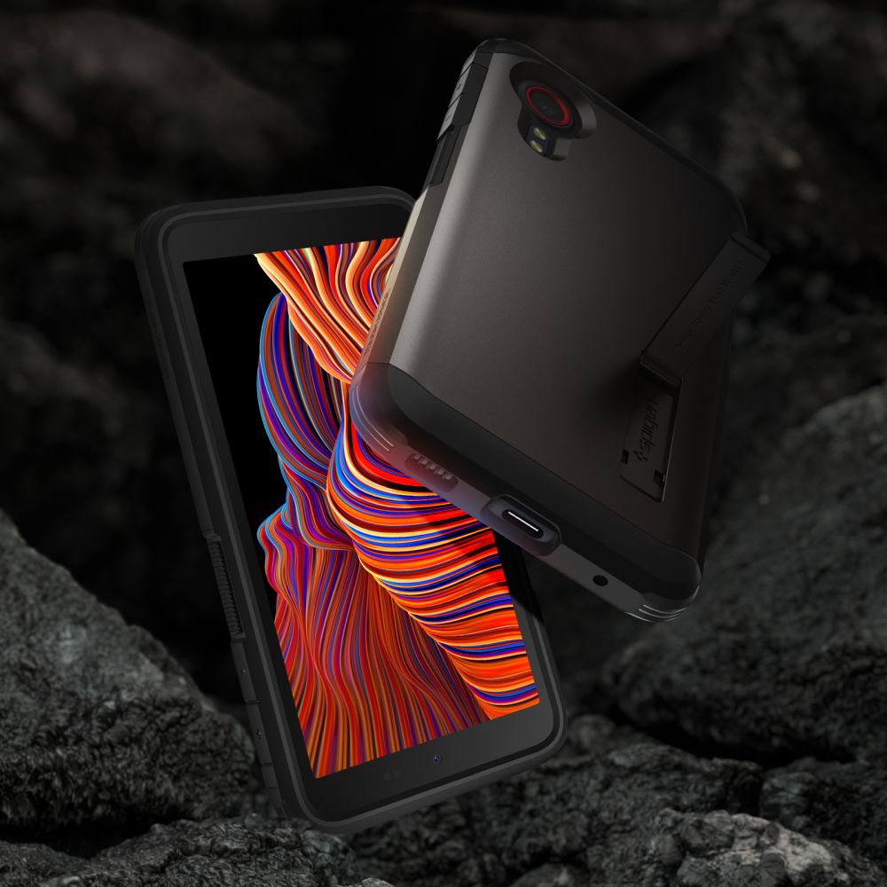 Pokrowiec pancerny Spigen Tough Armor gunmetal Samsung Galaxy Xcover 5 / 9