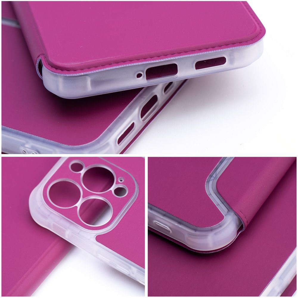 Pokrowiec PIANO Book malinowy Xiaomi Redmi Note 11 Pro / 5