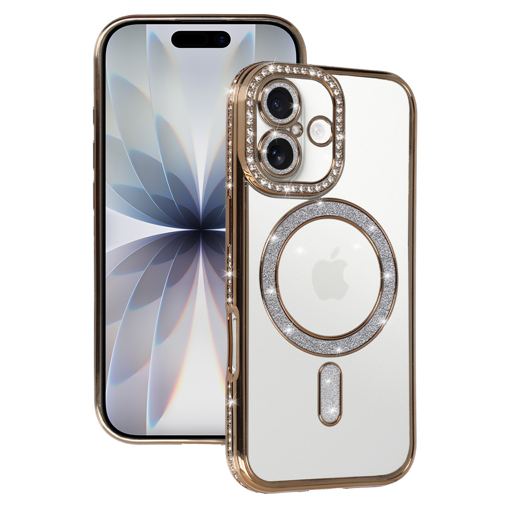 Pokrowiec Pokrowiec Bling Magsafe Case do z�oty Apple iPhone 17