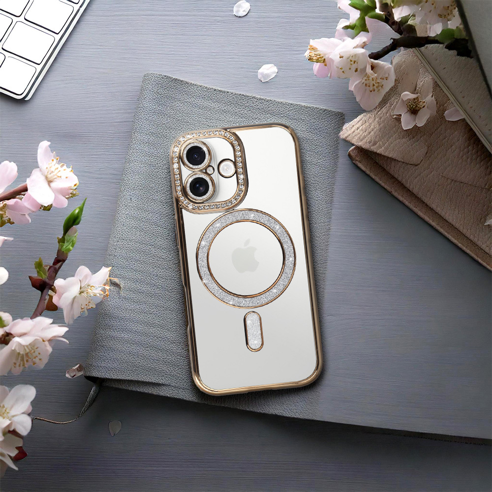 Pokrowiec Pokrowiec Bling Magsafe Case do z�oty Apple iPhone 17 / 6