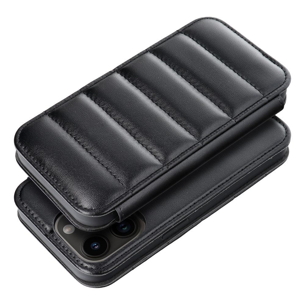 Pokrowiec Puffer Book czarny Apple iPhone 14 / 3 Pokrowiec Puffer Book czarny Apple iPhone 14 / 3